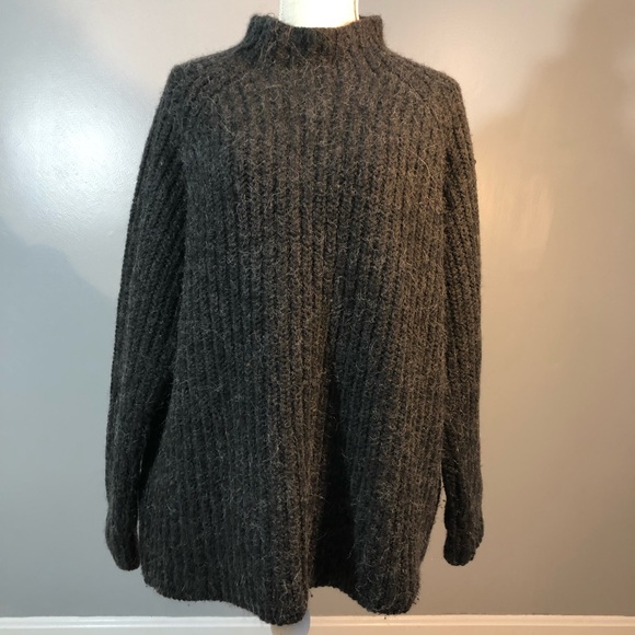 Lauren Ralph Lauren Sweaters - Ralph Lauren Plus Size Gray Wool/Acrylic/Alpaca Sweater 1X
